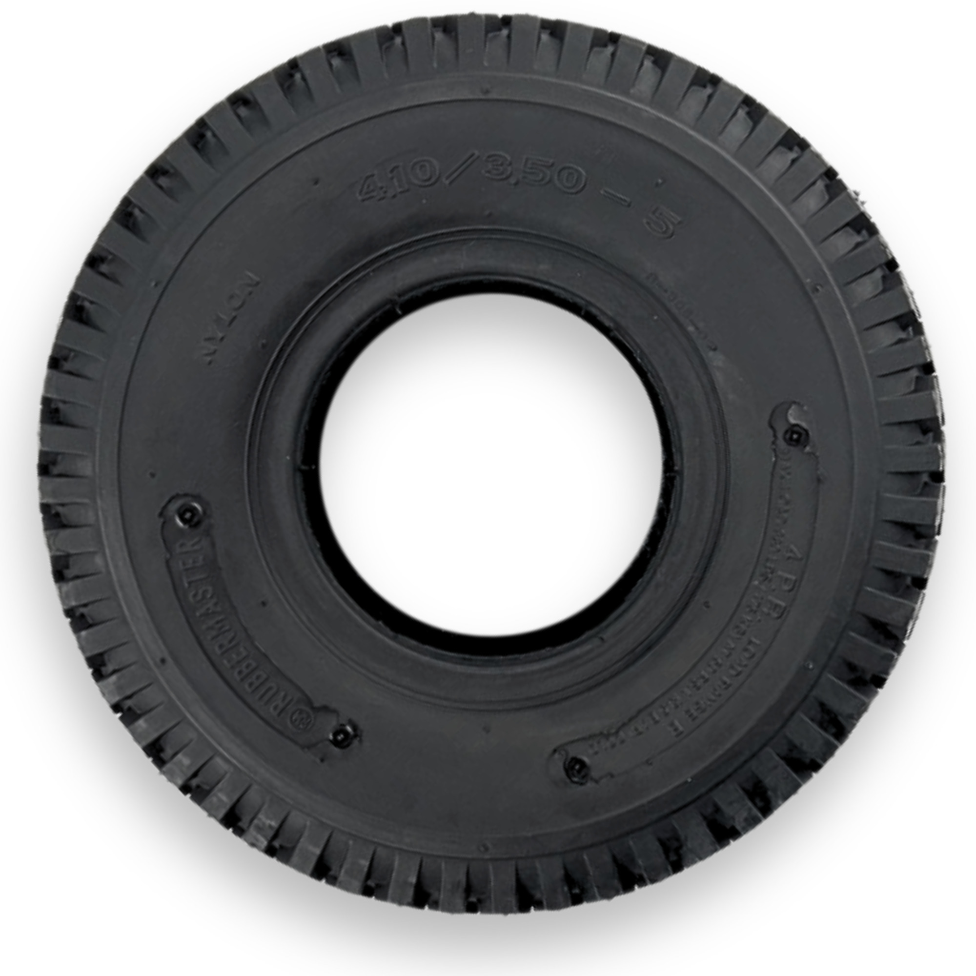 RubberMaster, Stud 4 Ply Utility Tire 4.10/3.50-5 Tire Diameter 11.73 in, Model# 450061